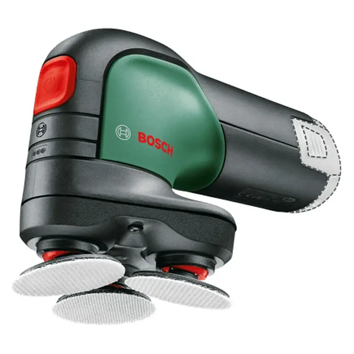 Bosch Lijadora excéntrica de batería Easy CurvSander 12 - 12 V, Sin batería, Diámetro disco de lija: 38 mm - Vista angular