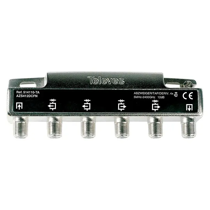 Televés Distribuidor 4 salidas - x 4, Tipo de conexión: Conector F