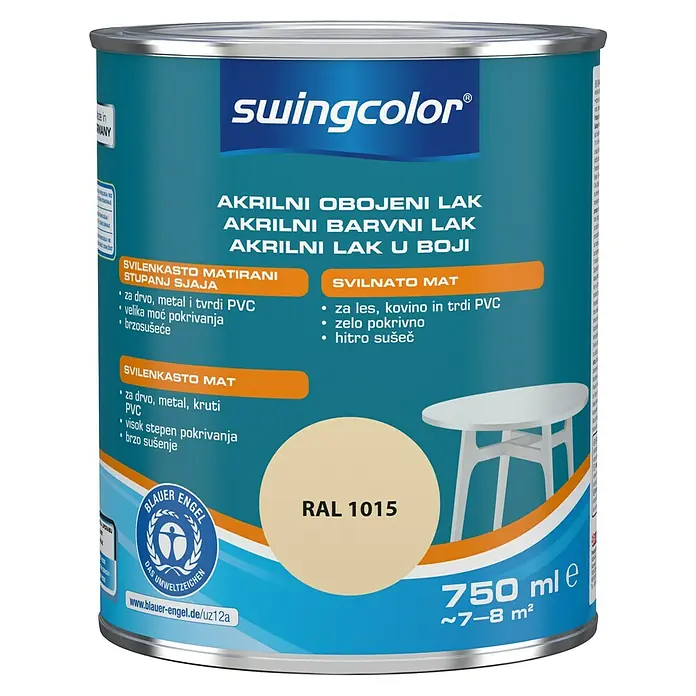 swingcolor Lak u boji 2u1 - Boja: Bež boje, 750 ml - Pogled sprijeda