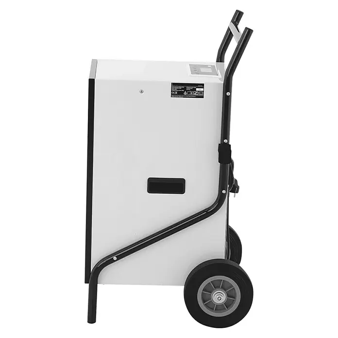 Bautrockner - 650 W, Entfeuchtungsleistung: 50 l/Tag, Raumgröße: 40 m² - 50 m² - Linke Seitenansicht