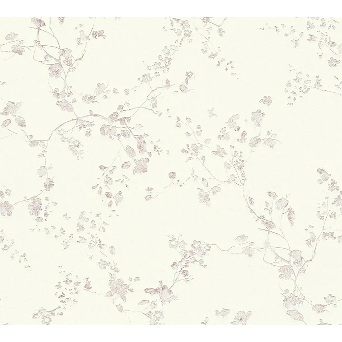 AS Creation Metropolitan Stories Vliestapete Blümchen - Lilac/Weiß, Floral, 10,05 x 0,53 m - Detailaufnahme