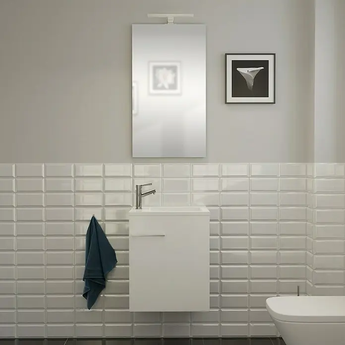 Camargue Espacio Kupaonski ormarić za nasadni umivaonik - 50 x 33 x 60 cm, 1 vrata, Mira - Živopisni prikaz