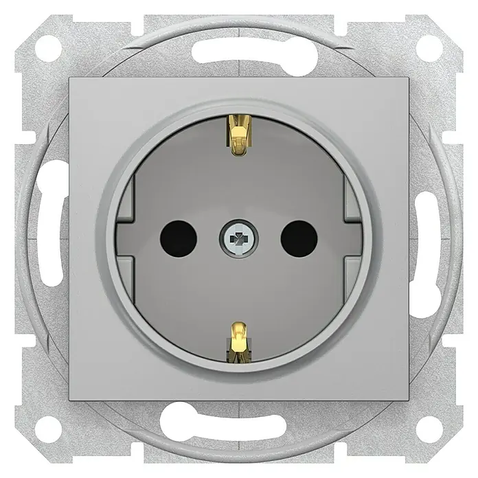 Schneider Electric Sedna Enchufe - Aluminio, Plástico, Empotrado