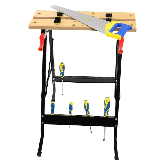 Mesa de trabajo - L x An x Al: 56 x 62 x 76 cm, Capacidad de carga: 100 kg, Se puede abatir - Vista angular