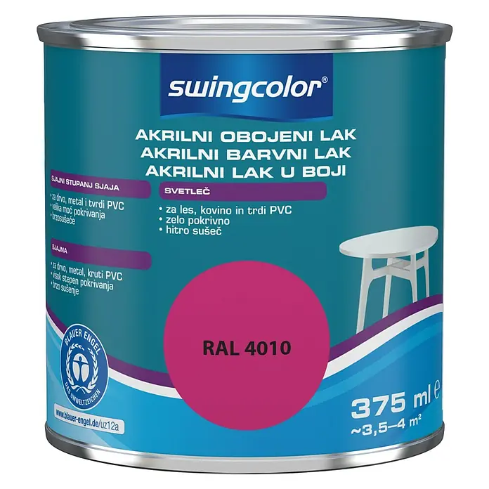swingcolor Lak u boji 2u1 - Boja: Roze boje, 375 ml - Pogled sprijeda