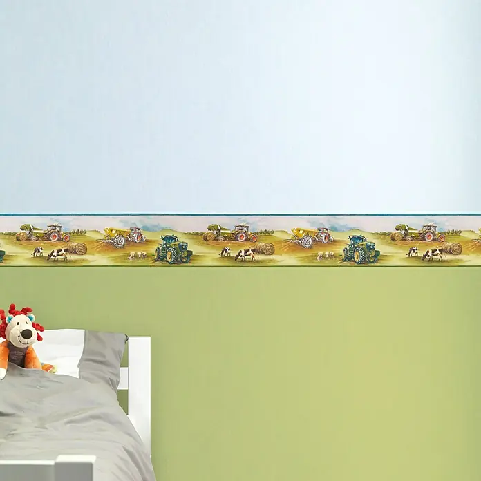 Rasch Kids & Teens III Tapetenborte Trecker - Bunt, Motiv, 5 m x 17 cm, Papier - Stimmungsaufnahme
