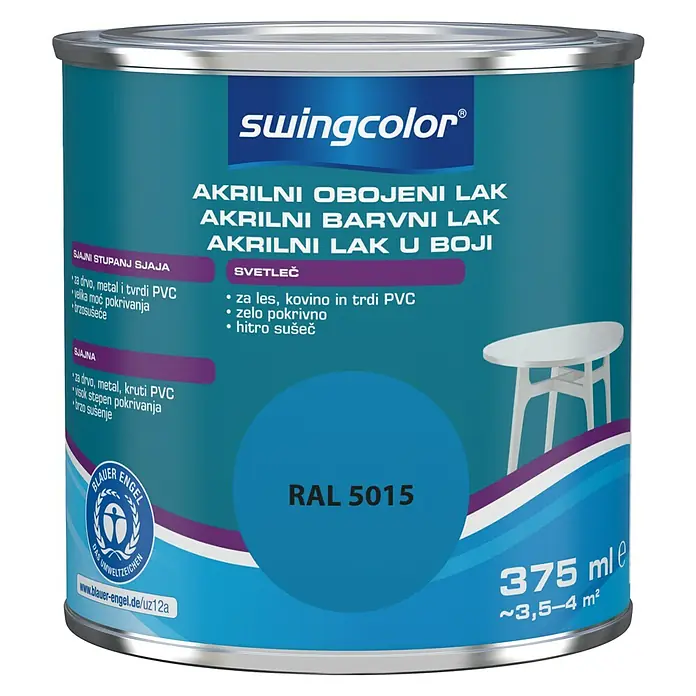 swingcolor Lak u boji 2u1 - Boja: Plave boje, 375 ml - Pogled sprijeda