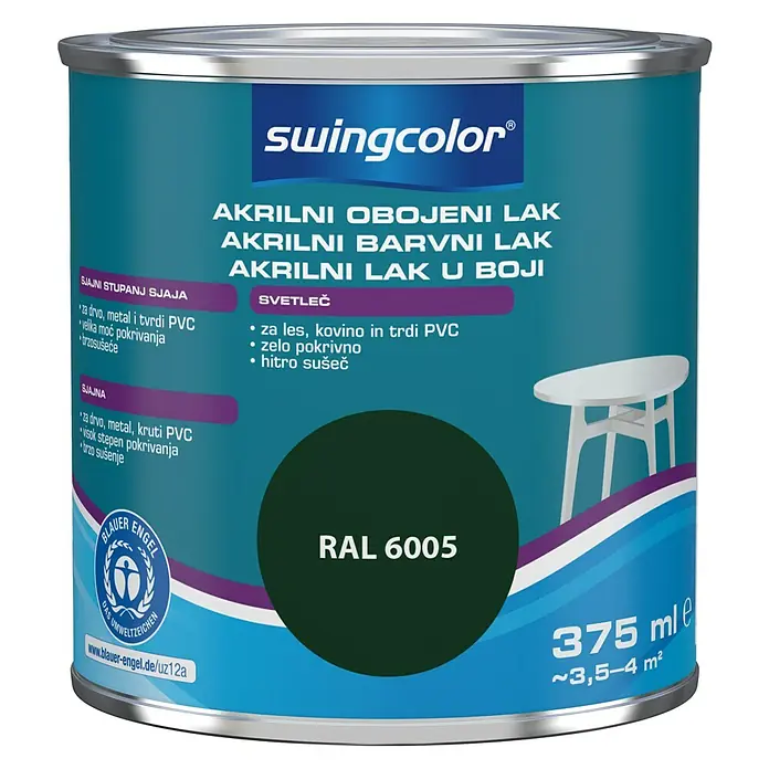 swingcolor Lak u boji 2u1 - Boja: Zelene boje, 375 ml - Pogled sprijeda