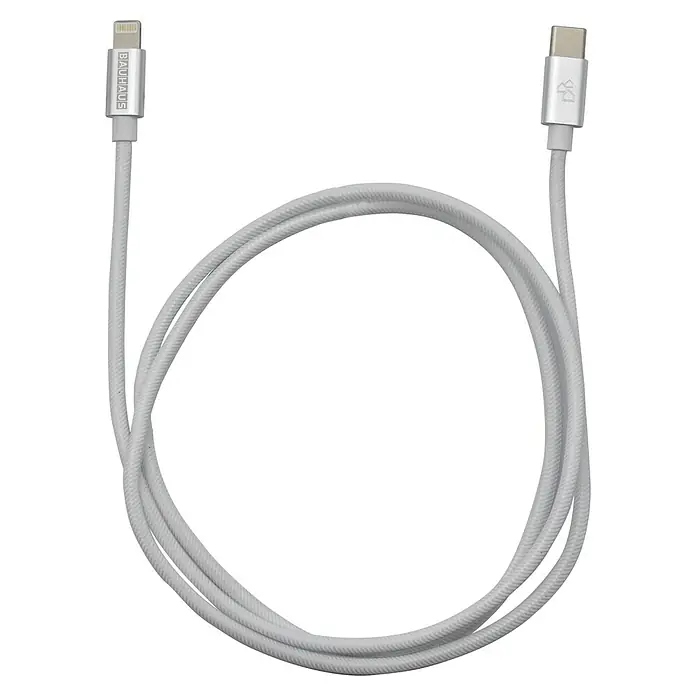 BAUHAUS USB-Kabel Typ-C - 1 m, Weiß - Vorderansicht