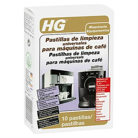 HG  Pastillas para limpieza de cafeteras
