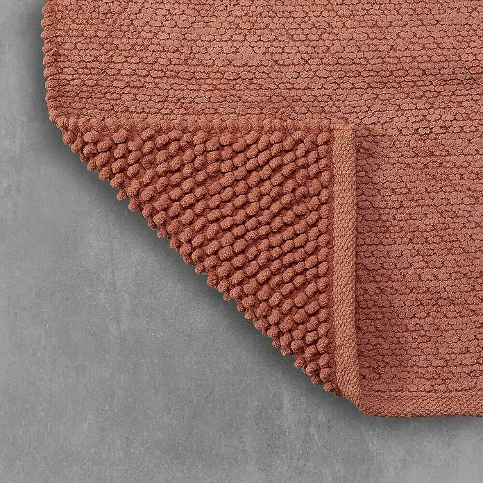 Sealskin Badkamermat Delhi - 60 x 60 cm, Donkerroze, 100% Katoen - Close-up