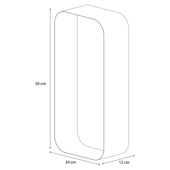 Sealskin Wandelement Brix - 500 x 240 mm, Zwart, Metaal - Blauwdruk