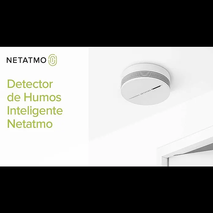 Netatmo Detector de humo inteligente - Diámetro: 11,5 cm, Duración de batería: 10 años, Señal de alarma: 85 dB - Detector de Humos Inteligente Netatmo