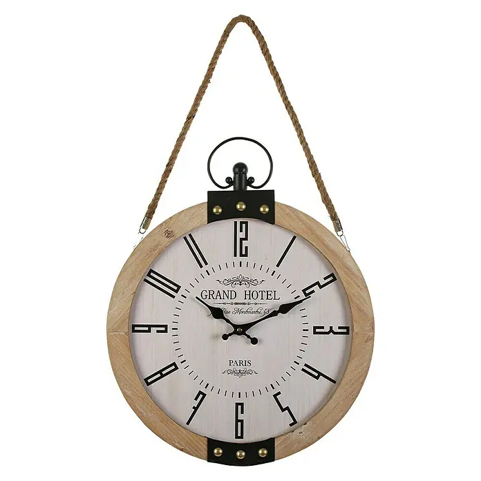 Reloj de pared redondo Grand Hotel - Marrón/Negro, Diámetro: 40 cm - Vista frontal