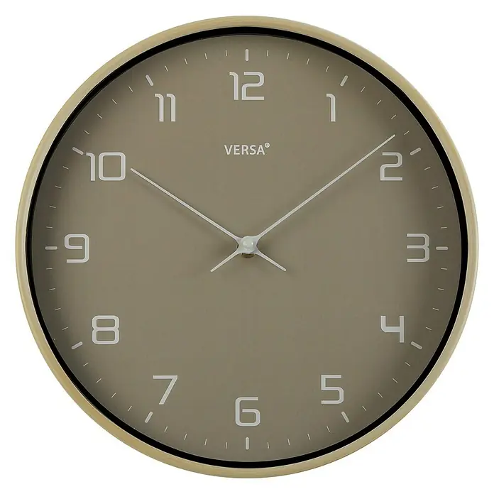 Reloj de pared redondo Clásico - Beige, Diámetro: 40 cm - Vista frontal