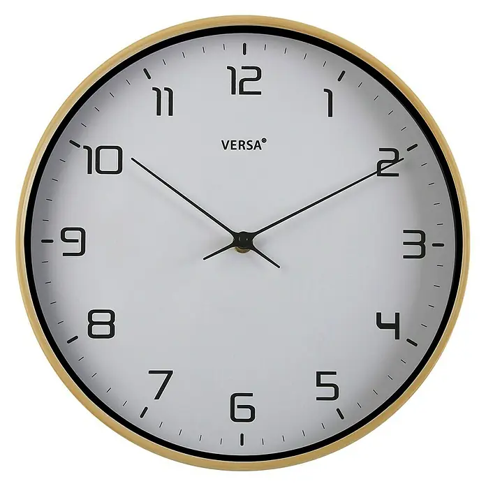 Reloj de pared redondo Clásico - Blanco, Diámetro: 40 cm - Vista frontal