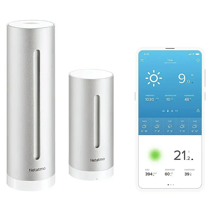 Netatmo Estación meteorológica inalámbrica - Plateado - Vista frontal
