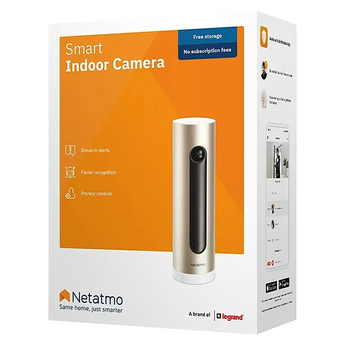 Netatmo Cámara para interior Welcome - 1.920 x 1.080 píxeles (Full HD), Ø x Al: 4,5 x 15,5 cm - Vista angular
