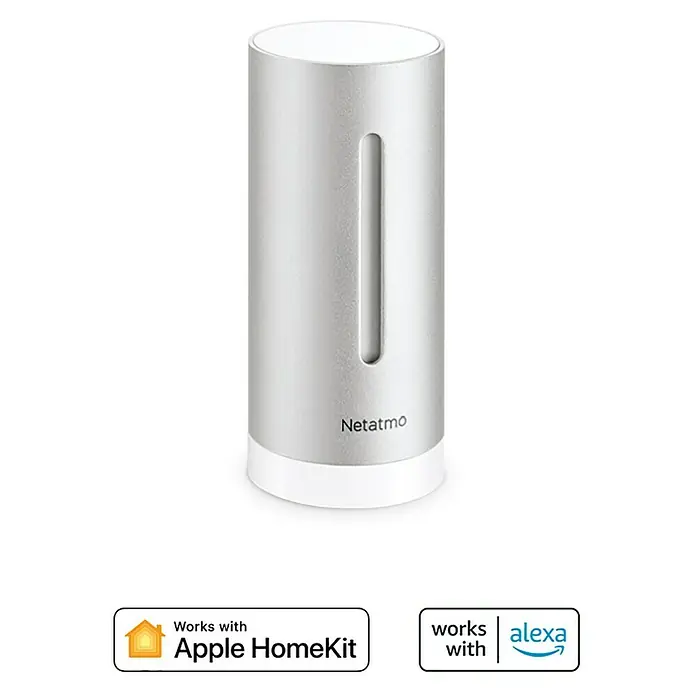 Netatmo Higrómetro módulo interior adicional - Funciona con pilas, Plateado, Ø x Al: 4,5 x 15,5 cm - Información del producto