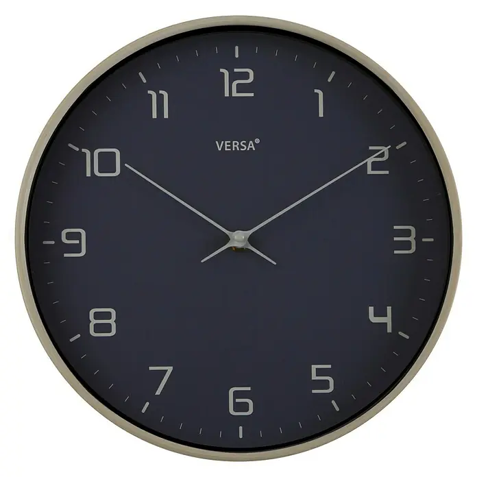 Reloj de pared redondo Clásico - Azul, Diámetro: 40 cm - Vista frontal