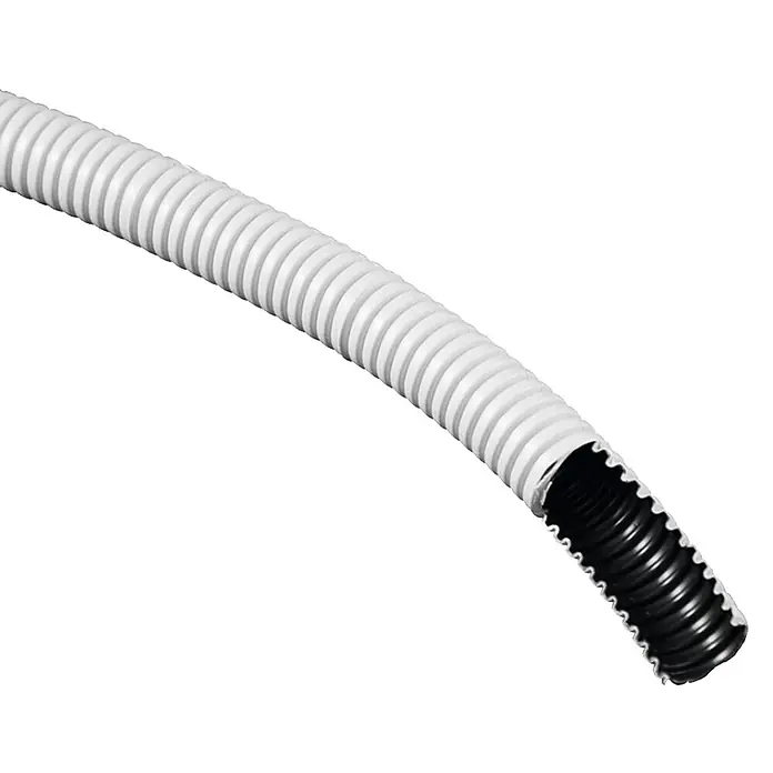 Tubo flexible doble capa - Largo: 50 m, Plástico, Blanco - Primer plano