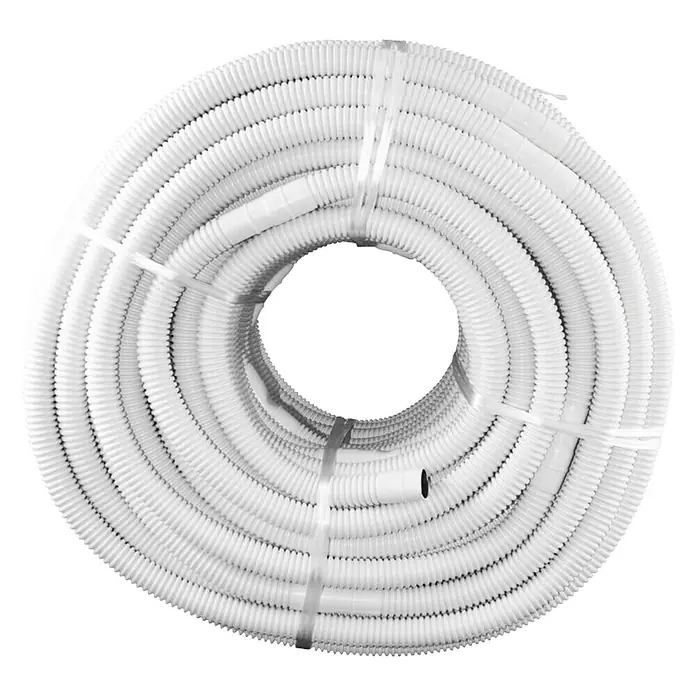 Tubo flexible doble capa - Largo: 50 m, Plástico, Blanco - Vista descendente