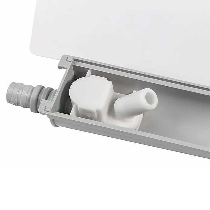 Caja de instalación con sifón - Blanco - Primer plano