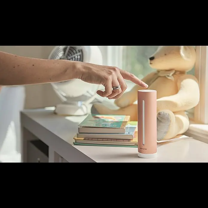 Netatmo Monitor de calidad del aire interior - Seguridad infantil, 4,5 x 4,5 x 15,5 cm - Healthy Home Coach, El control inteligente del ambiente de tu hogar