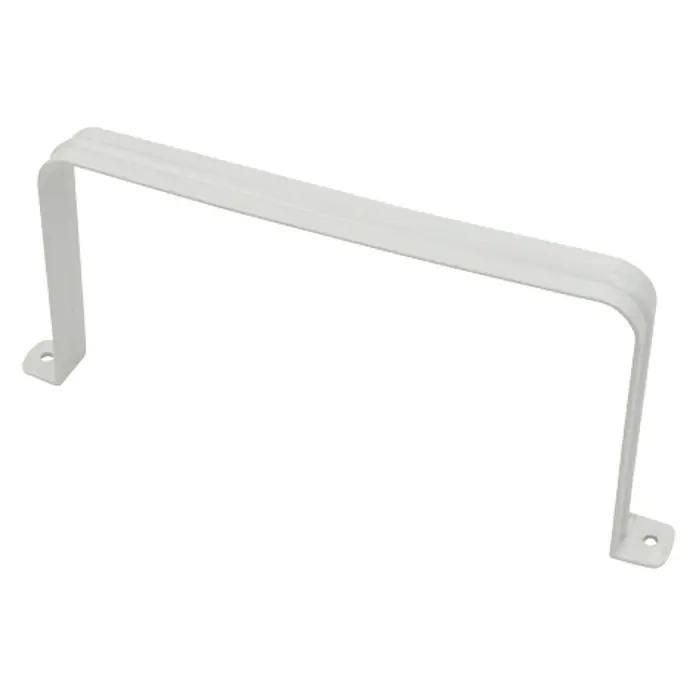 Abrazadera rectangular Tubpla - 150 mm, Blanco, Plástico - Vista angular