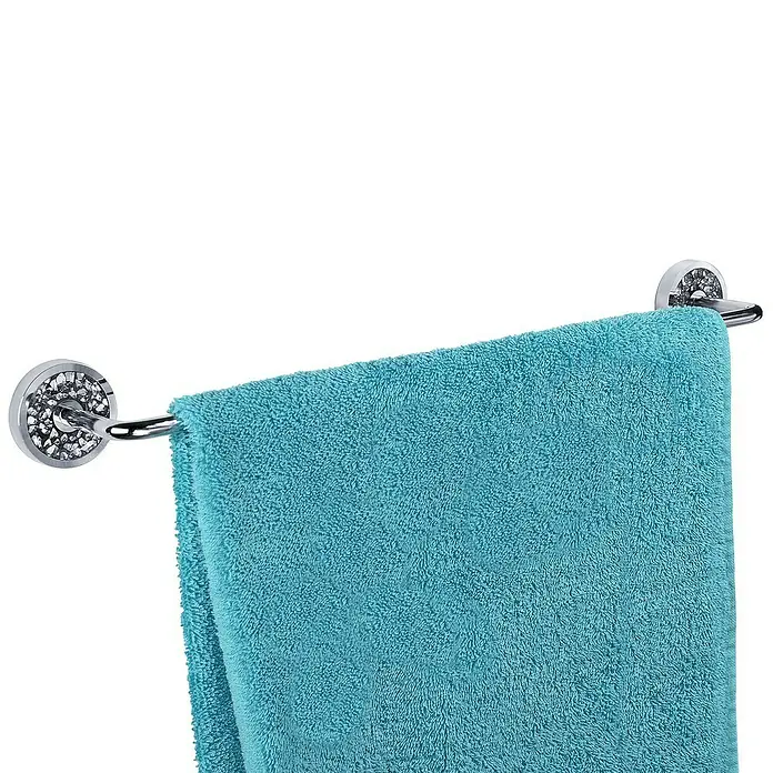 Toallero de barra Mosaico - Largo: 48 cm, Cromado/Gris, Brillante - Primer plano