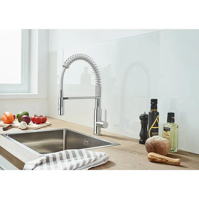 Grohe Get Grifo de cocina profesional - Cromo, Brillante, Muelle espiral - Foto ambiente