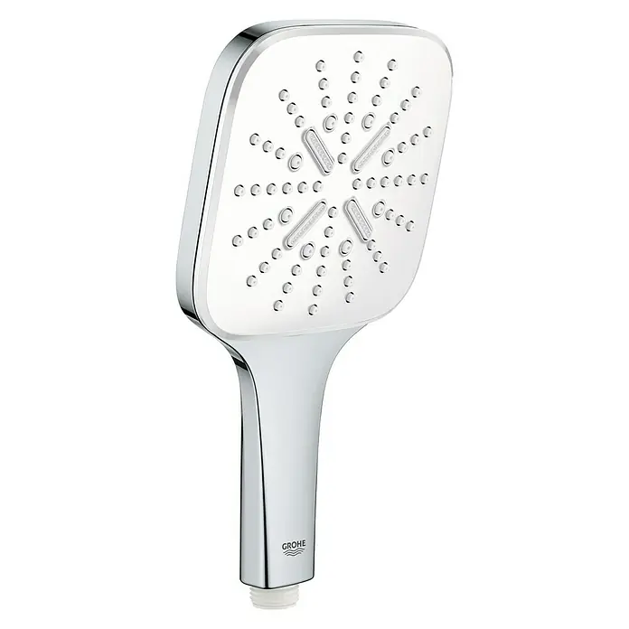 Grohe Conjunto de ducha Vitalio SmartActive Cube 130 - Distancia entre orificios: 57 cm - 63 cm, Tipos de chorro: Rain, Jet y Active Massage, Cromo - Vista angular