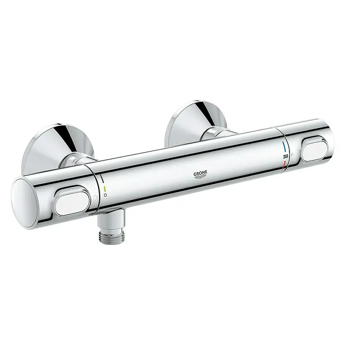 Grohe Brausethermostat Precision Flow - Chrom, Glänzend - Diagonale Ansicht
