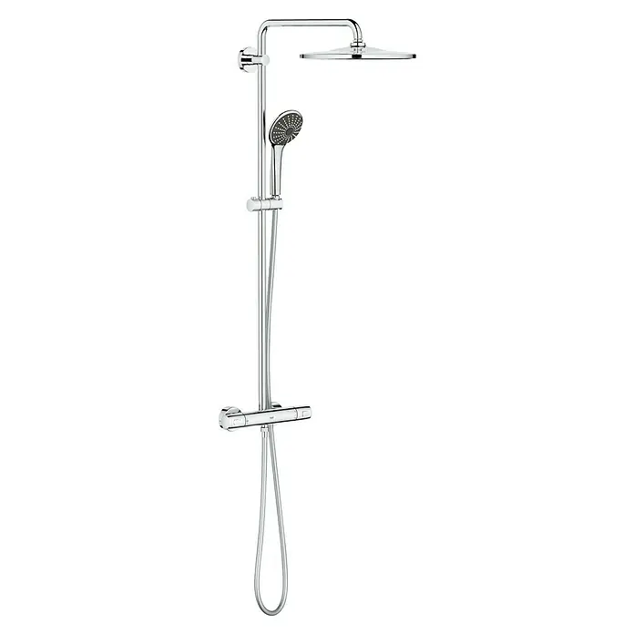 Grohe Vitalio Joy Sistema de ducha 310 - Con grifo termostático, Número de funciones: 4, Cromo - Vista angular