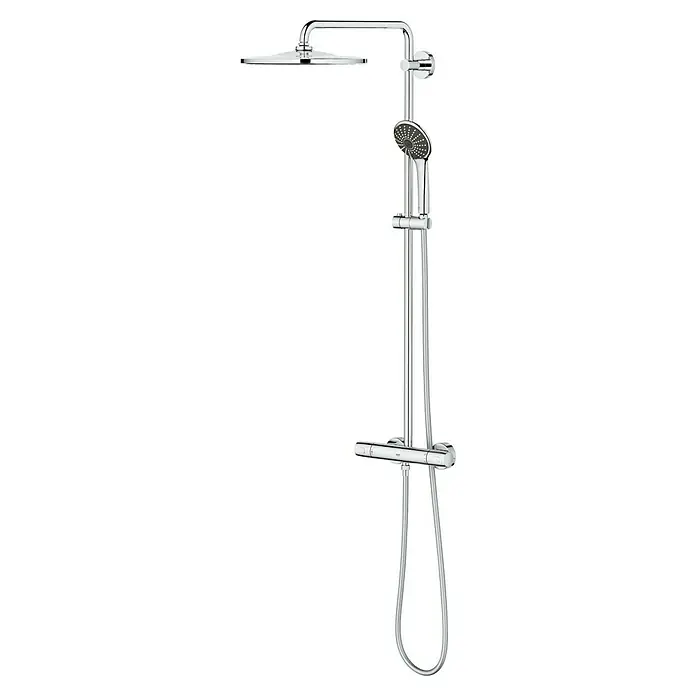 Grohe Vitalio Joy Sistema de ducha 310 - Con grifo termostático, Número de funciones: 4, Cromo - Vista angular