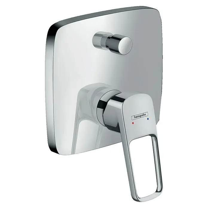 Hansgrohe Logis Loop Grifo de ducha UP - Cromo, Brillante, Número de funciones: 2 - Vista angular