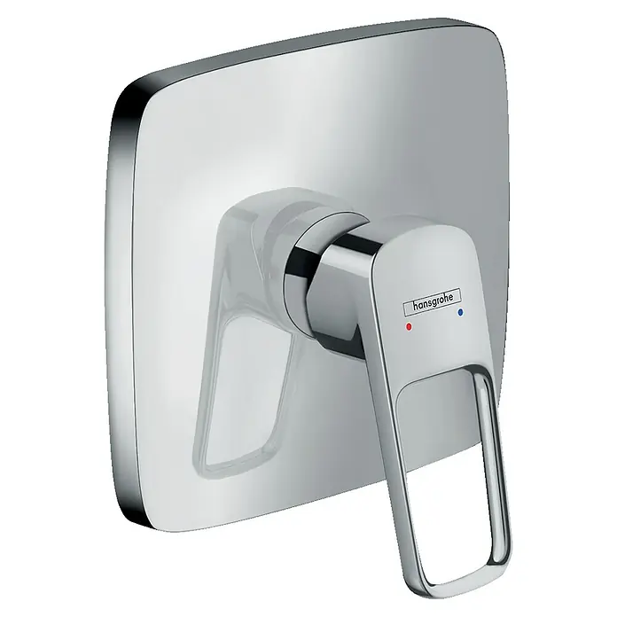 Hansgrohe Logis Loop Grifo de ducha UP - Cromo, Brillante, Número de funciones: 1 - Vista angular