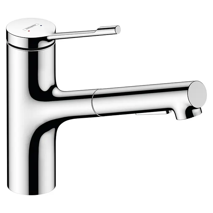 Hansgrohe Grifo de cocina Zesis - Cromo, Brillante, Grifo extraíble - Vista de perfil derecho
