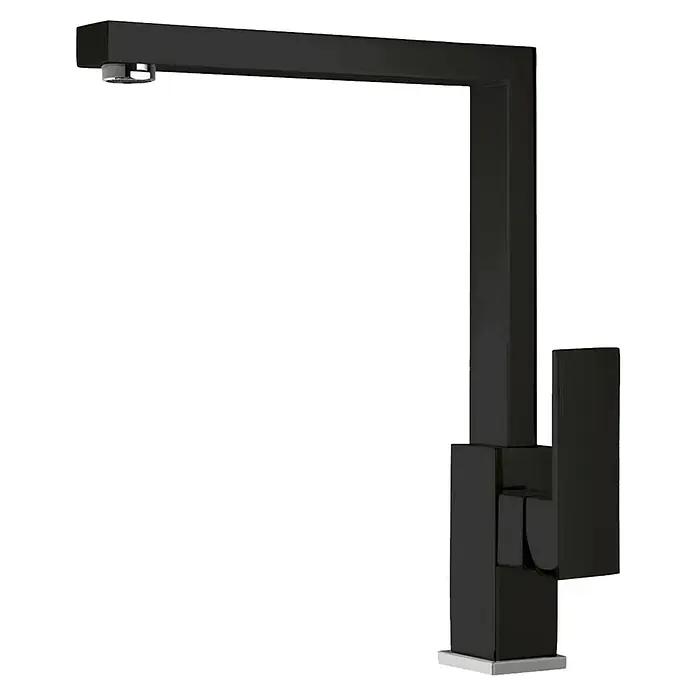 Grifo de cocina Escuadra Maya - Negro, Mate, Caño alto - Vista angular