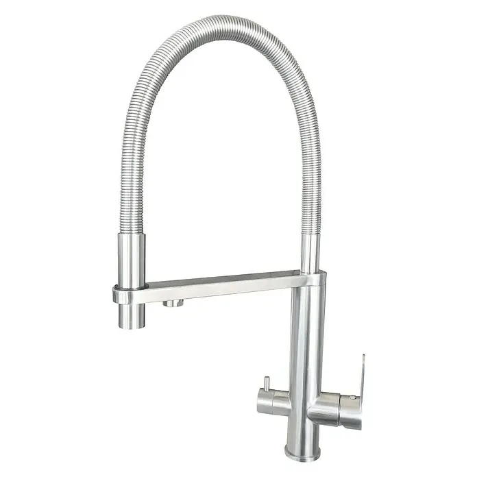 Grifo de cocina Osmosis Flex Diven - Cromo, Brillante, Grifo extraíble - Vista angular
