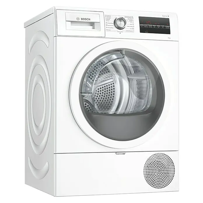 Bosch Secadora WTR85T00ES - L x An x Al: 61,3 x 59,8 x 84,2 cm, Carga soportada: 9 kg - Vista angular