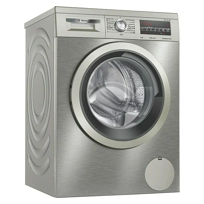 Bosch Lavadora WUU28T0XES - 9 kg, Número de programas de lavado: 9 ud., Potencia máx.: 2.300 W - Vista angular