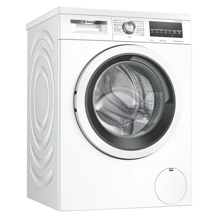 Bosch Lavadora WUU28T61ES - 9 kg, Número de programas de lavado: 9 ud., Potencia máx.: 2.300 W - Vista angular