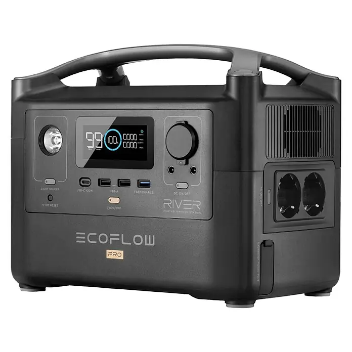 EcoFlow Prijenosna energetska stanica River 600 Pro - 720 Wh, 600 W - Dijagonalni pogled