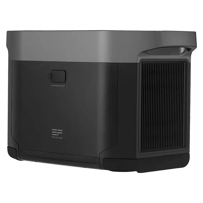 EcoFlow Akku Delta Max - 2.016 Wh, Schwarz - Diagonale Ansicht