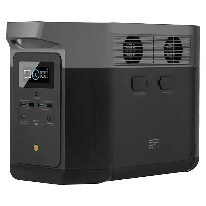 EcoFlow Prijenosna energetska stanica Delta Max - 2.016 Wh, 2.400 W - Dijagonalni pogled
