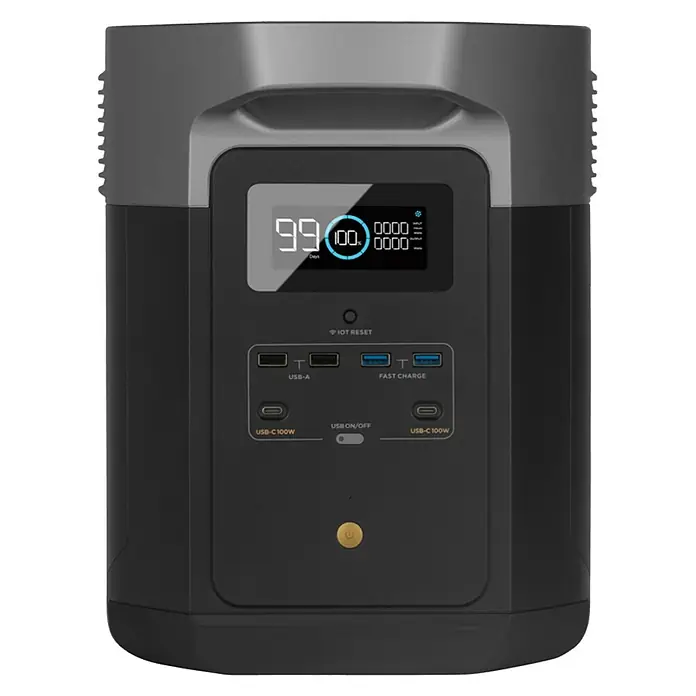 EcoFlow Prijenosna energetska stanica Delta Max - 2.016 Wh, 2.400 W - Pogled sprijeda