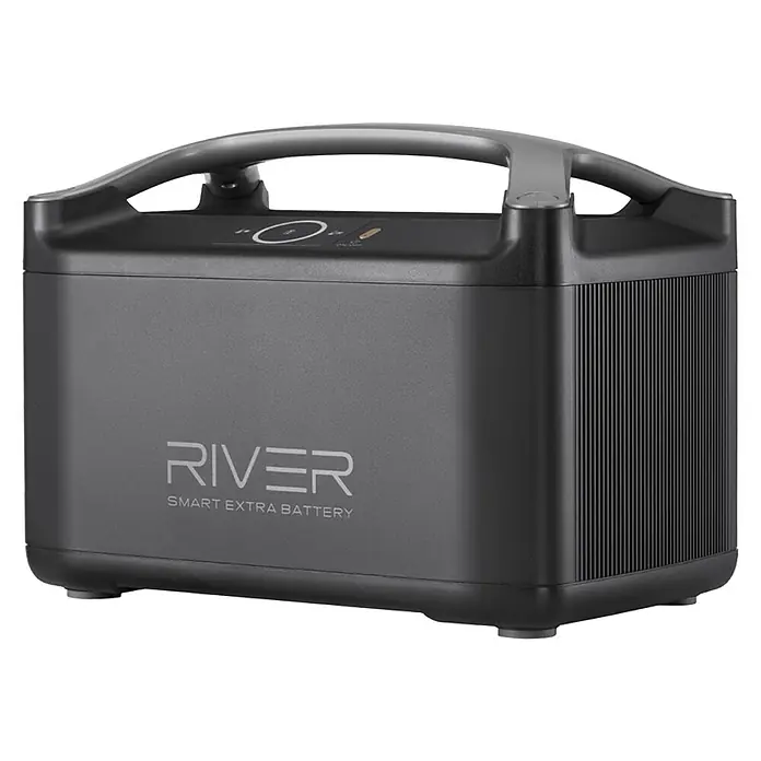 EcoFlow Akku River Pro - 720 Wh, Schwarz/Grau - Diagonale Ansicht