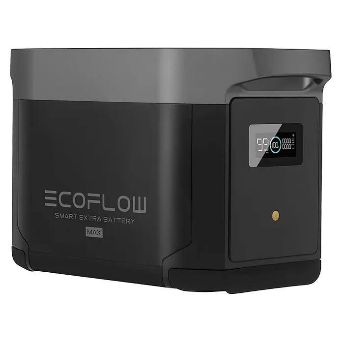 EcoFlow Baterija Delta Max - 2.016 Wh, Crne boje - Dijagonalni pogled