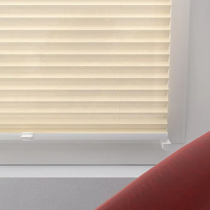 Plissee Basic VS TL - B x H: 75 x 220 cm, Creme - Detailaufnahme